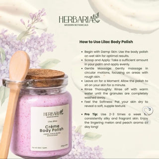 Lilac Bliss | Body Polish (250gm), 100%Vegan - Almond Shell,Kokum Butter,Jojoba Extract