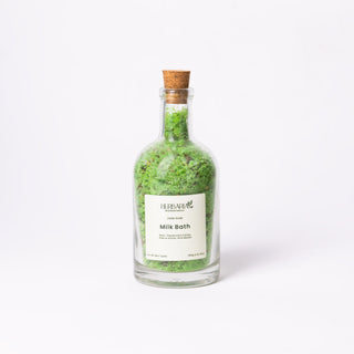 Jade Soak | Milk Bath (250gm), 100% Vegan - Basil, Theobroma Cacao, Kokum Butter, Rice Beads