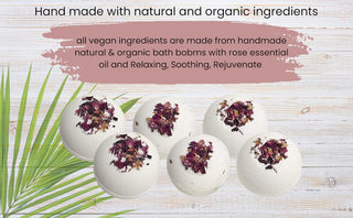 Petal Pop | Bath Bomb (80GM), 100% Vegan- French Rose, Bubbling Mineral Salt, Lemon Extract & Sweet Almond Oil