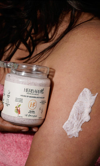 Lilac Bliss | Body Polish (250gm), 100%Vegan - Almond Shell,Kokum Butter,Jojoba Extract