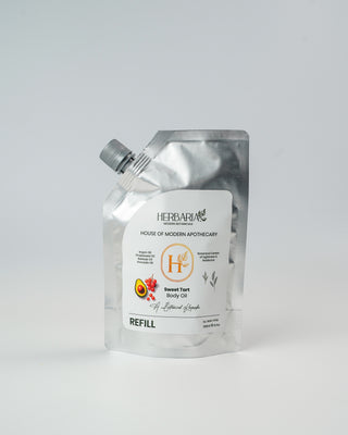 SWEET TART | BODY OIL - Refill Pack (200ml), 100%Vegan - Argan Oil, Grapeseed Oil, Baobab Oil, Pomergranate Oil