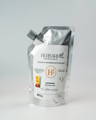 Sunkissed | Shower Gel (700ml), 100%Vegan - Peach Fruit Extract, Daffodil Flower Extract,Hyaluronic Acid & Vitamin-C