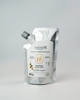 Sweet Peach | Shower Butter - Refill Pack (250gm), 100% Vegan - Shea Butter, Tamanu Oil, Capuaca Butter