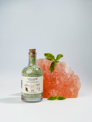 Jade Soak | Milk Bath (250gm), 100% Vegan - Basil, Theobroma Cacao, Kokum Butter, Rice Beads