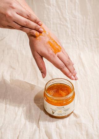 Summer Blossom | Body Scrub (370gm), 100%Vegan - Safflower Seed Oil, Tiare Flower, Vanilla Pod