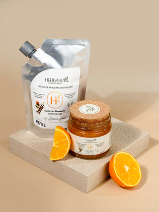 Summer Blossom | Body Scrub (370gm), 100%Vegan - Safflower Seed Oil, Tiare Flower, Vanilla Pod