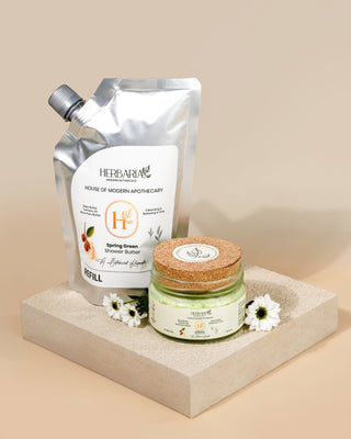 Spring Green | Shower Butter (120gm), 100%Vegan - Shea Butter, Tamanu Oil, Murumuru Butter