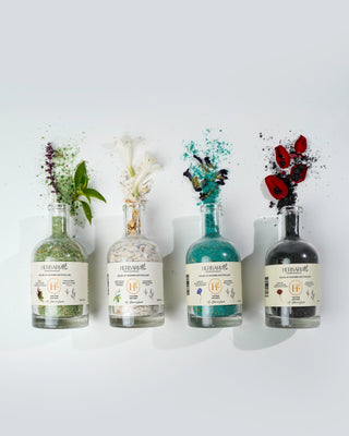 Teal Soak | Milk Bath (250gm), 100% Vegan - Maris Sal, Butterfly Pea Flower, Rice Beads, Milk