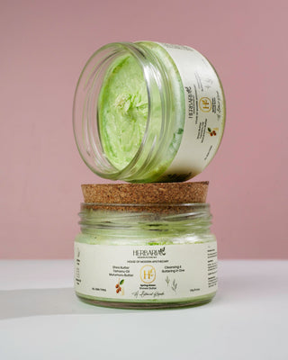 Spring Green | Shower Butter (120gm), 100%Vegan - Shea Butter, Tamanu Oil, Murumuru Butter
