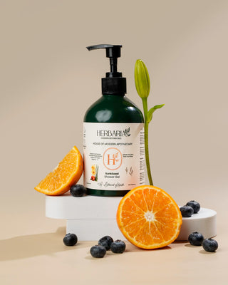 Sunkissed | Shower Gel (400ml), 100%Vegan - Peach Fruit Extract, Daffodil Flower Extract,Hyaluronic Acid & Vitamin-C