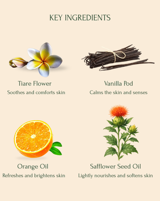 Fruit Bomb | Body Scrub (370gm), 100%Vegan - Vanilla Pod, Tiare Flower, Orange Oil