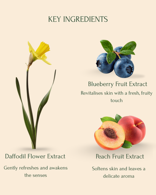 Foresta | Shower Gel (400ml), 100%Vegan - Blueberry Fruit Extract, Daffodil Flower Extract,Hyaluronic Acid & Vitamin-C