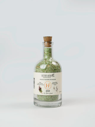 Jade Soak | Milk Bath (250gm), 100% Vegan - Basil, Theobroma Cacao, Kokum Butter, Rice Beads