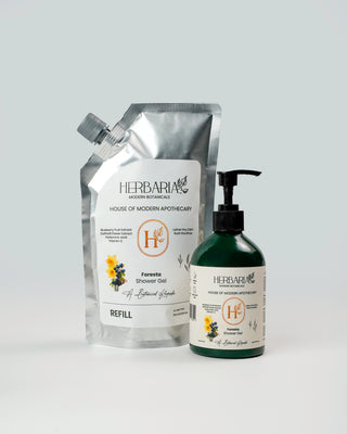 Foresta | Shower Gel (700ml), 100%Vegan - Blueberry Fruit Extract, Daffodil Flower Extract, Hyaluronic Acid & Vitamin-C
