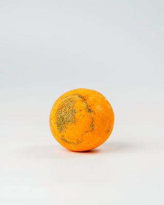 Chamomile Dusk | Bath Bomb (130GM), 100% Vegan- Orange Oil, Chamomile Flower, Sweet Almond Oil, Baking Soda, Citric acid