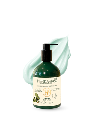 Fresh Leaf | Body Lotion (400ml), 100%Vegan – Argan Oil, Shea Butter, Hemp Seed Oil