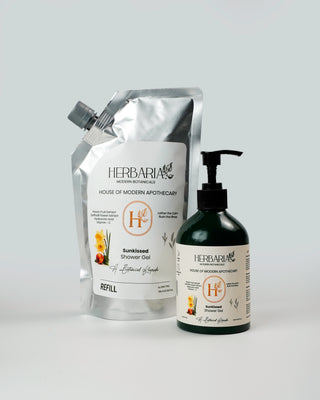 Sunkissed | Shower Gel (700ml), 100%Vegan - Peach Fruit Extract, Daffodil Flower Extract,Hyaluronic Acid & Vitamin-C